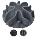 Slow Feeder Dog Bowls Insert Silicone Dog Slow Feeder Bowl with Strong Suction Cups Perfect for Stainless Steel Glass Ceramic Dog Bowls (Grey Large Size)