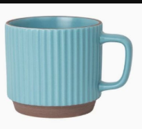 Japanese Retro Ceramic Coffee Mug | Nordic Style 320ml – Blue, White & Green